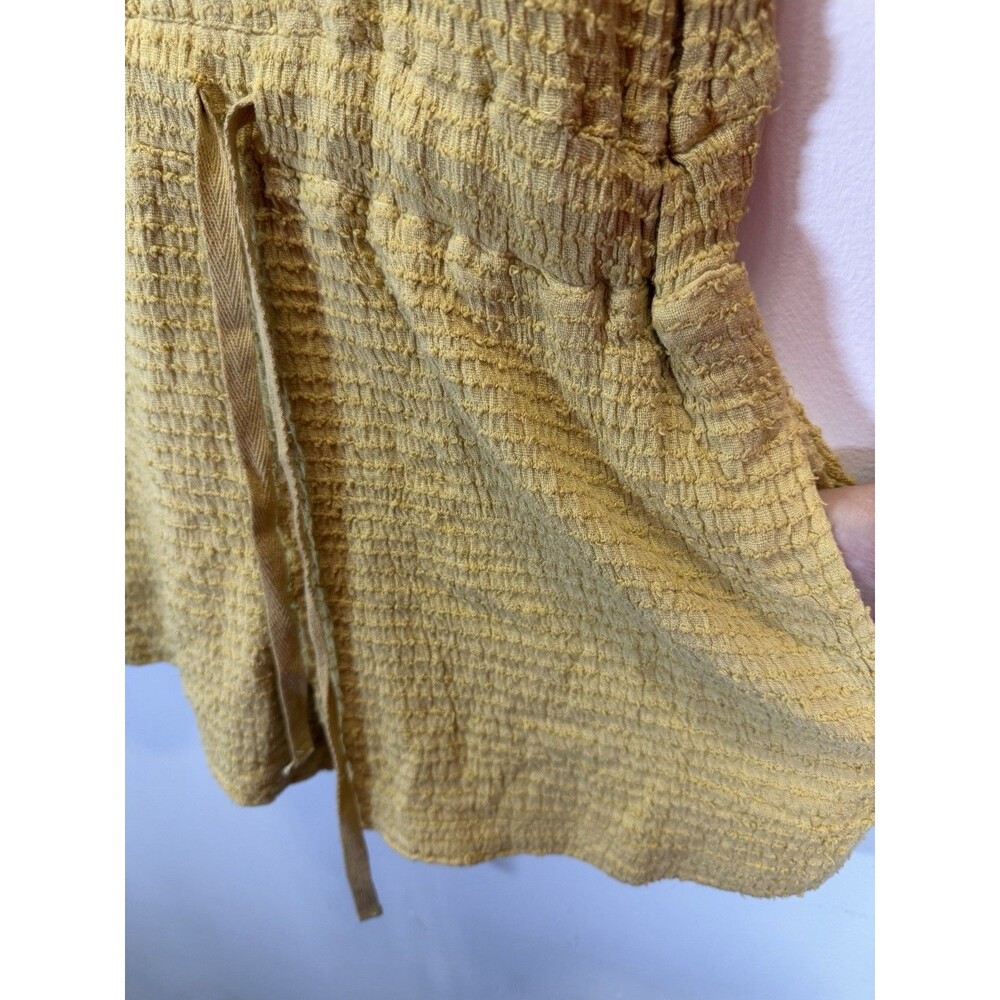 FREE PEOPLE Women’s Laidback Lover Romper Color Sunny Honey Cotton Sz S - Picture 11 of 16